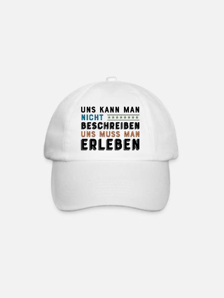 Lustige Sprüche für Freunde - Baseballkappe - Weiß/Weiß