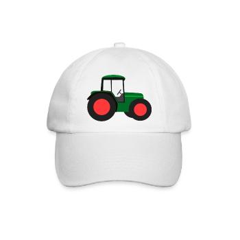 traktor trecker ackerschlepper schlepper tractor - Baseballkappe - Weiß/Weiß - Vorne