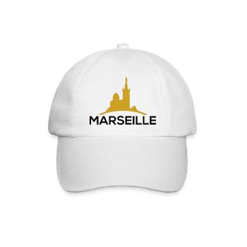 marseille - Baseballkappe - Weiß/Weiß - Vorne