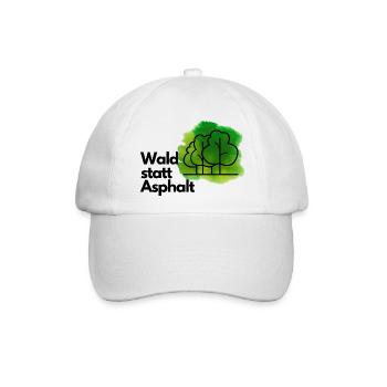 Wald statt Asphalt - Baseballkappe - Weiß/Weiß - Vorne