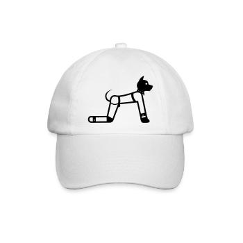 Puppy Human Pupplay Fetisch Strichmännchen - Baseballkappe - Weiß/Weiß - Vorne