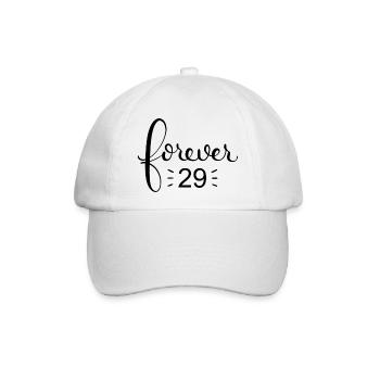 forever 29 - Baseballkappe - Weiß/Weiß - Vorne