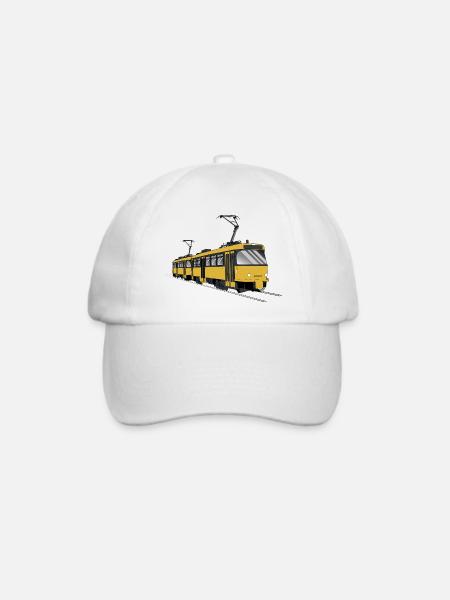 T4D Tram T4D-MT Straßenbahn Geschenk - Baseballkappe - Weiß/Weiß