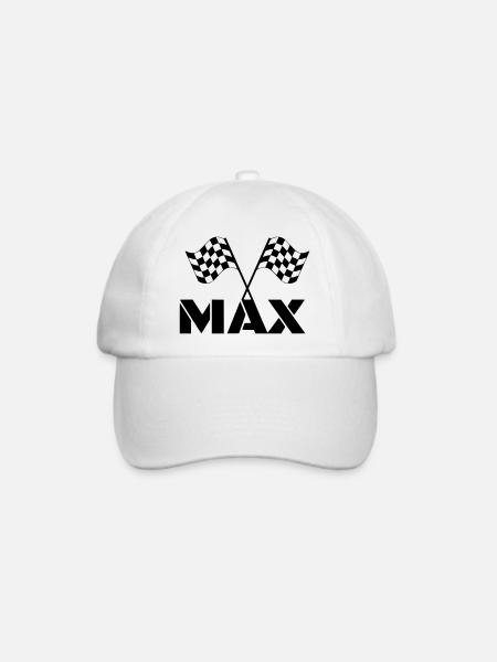 Für Fans von Max. DGP-Rennen. Zielflagge * - Baseballkappe - Weiß/Weiß