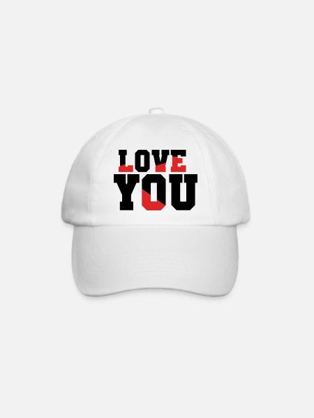 Love YOU - Baseballkappe - Weiß/Weiß