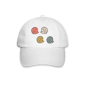 Igel Spaziergang - Baseballkappe - Weiß/Weiß - Vorne
