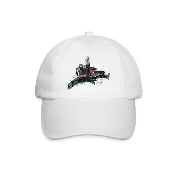 1056 Schneepflug - Baseballkappe - Weiß/Weiß - Vorne