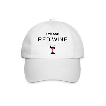 Team Rotwein - Baseballkappe - Weiß/Weiß - Vorne
