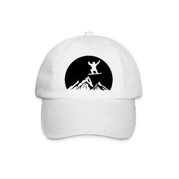 Snowboard Snowboarder - Baseballkappe - Weiß/Weiß - Vorne