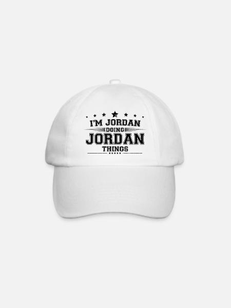 Ich bin Jordan, der Jordan Dinge macht - Baseballkappe - Weiß/Weiß