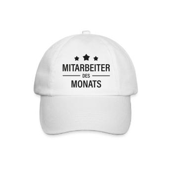 Mitarbeiter des Monats - Baseballkappe - Weiß/Weiß - Vorne