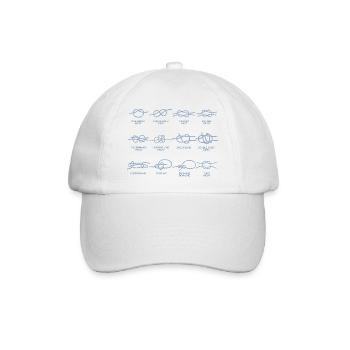 Boote Segeln Knoten Knotenkunde Geschenke - Baseballkappe - Weiß/Weiß - Vorne