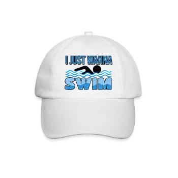 schwimmen tauchen schwimmbecken brustschwimmen - Baseballkappe - Weiß/Weiß - Vorne