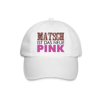 Muddy run shirt mud Matsch Lauf Team obstacle pink - Baseballkappe - Weiß/Weiß - Vorne