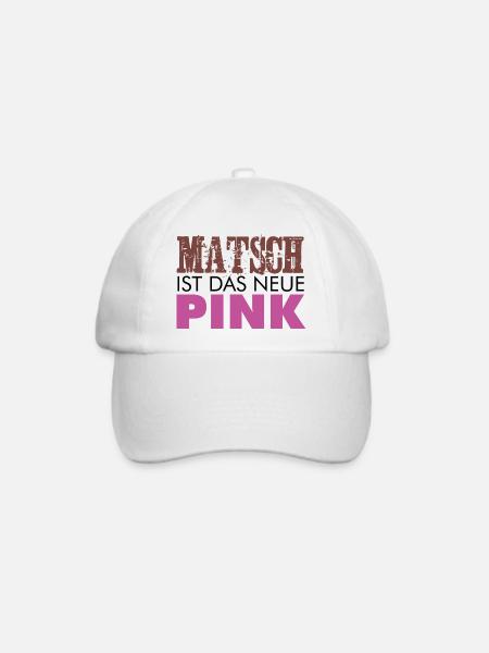 Muddy run shirt mud Matsch Lauf Team obstacle pink - Baseballkappe - Weiß/Weiß