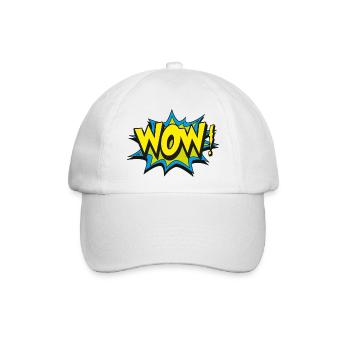 wow - Baseballkappe - Weiß/Weiß - Vorne