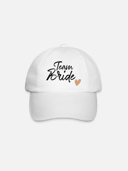 Team Bride - Baseballkappe - Weiß/Weiß