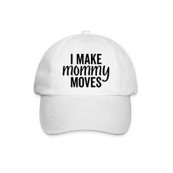 Ich mache Mama-Moves - Baseballkappe - Weiß/Weiß - Vorne