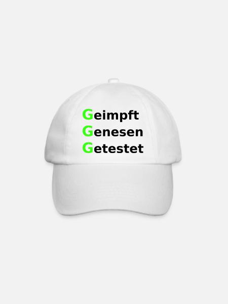 Geimpft Genesen Getestet Grün Schwarz - Baseballkappe - Weiß/Weiß