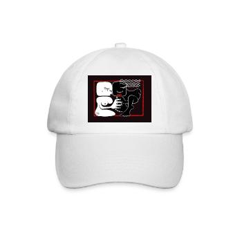 Liebespaar - Baseballkappe - Weiß/Weiß - Vorne