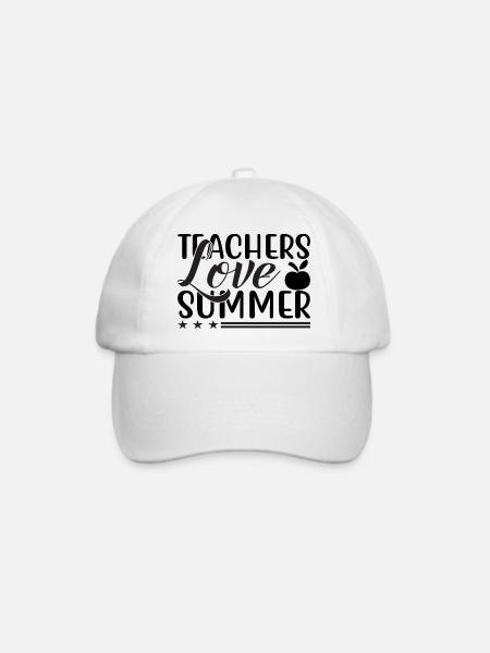Teachers love Summer - Baseballkappe - Weiß/Weiß