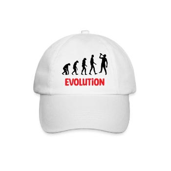 Evolution : Alkohol / Alkohol / Humor - Baseballkappe - Weiß/Weiß - Vorne