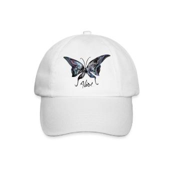 Lebendig / Schmetterling - Baseballkappe - Weiß/Weiß - Vorne