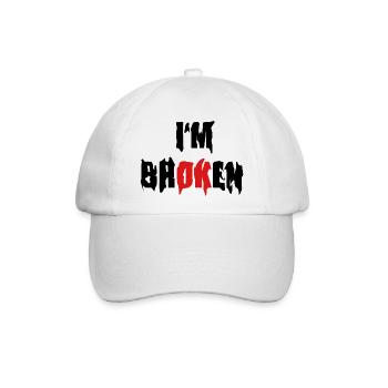 I'm Broken - Baseballkappe - Weiß/Weiß - Vorne