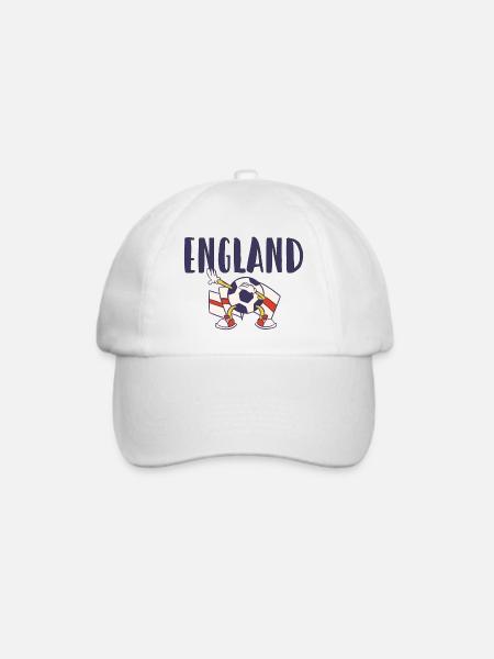 England Fußball Trikot Englische Flagge - Baseballkappe - Weiß/Weiß