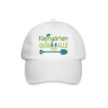 Kleingärten Grün für alle grunge - Baseballkappe - Weiß/Weiß - Vorne