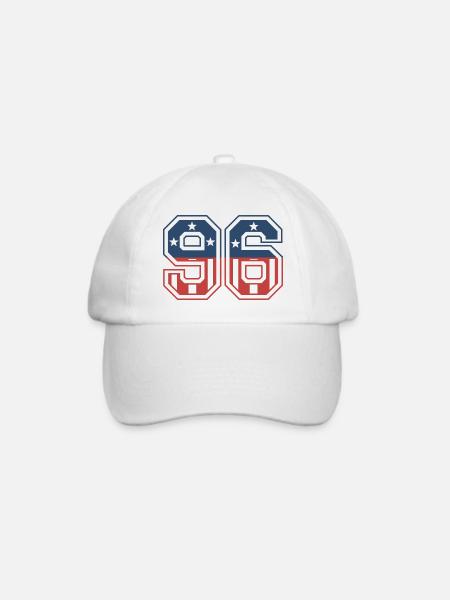Nummer 96 USA - Baseballkappe - Weiß/Weiß