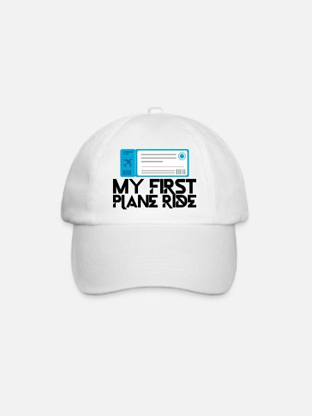 My First Plane Ride 32 - Baseballkappe - Weiß/Weiß