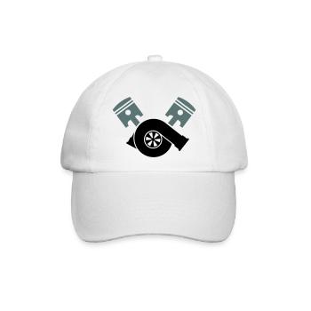 Motor Kolben Turbolader - Baseballkappe - Weiß/Weiß - Vorne