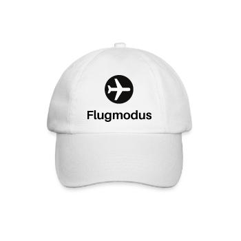 Flugmodus - Baseballkappe - Weiß/Weiß - Vorne