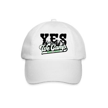 Farben änderbar | Yes We Camp - Baseballkappe - Weiß/Weiß - Vorne
