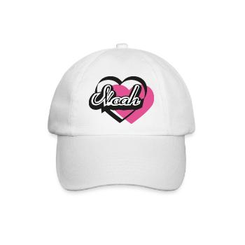 Name Noah - Baseballkappe - Weiß/Weiß - Vorne