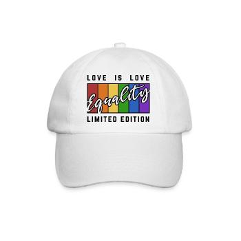 Equality Limited Edition LGBTQI Gay Pride - Baseballkappe - Weiß/Weiß - Vorne