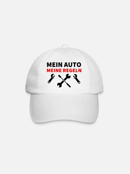 Auto - Baseballkappe - Weiß/Weiß
