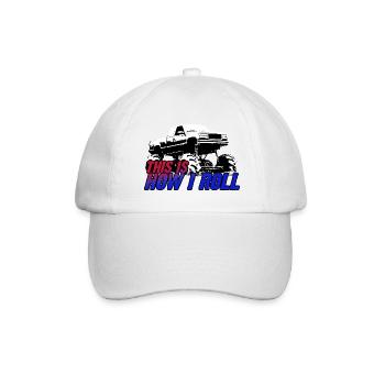 SO ROLLE ICH - Baseballkappe - Weiß/Weiß - Vorne