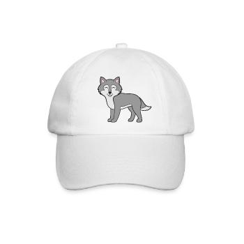 Wolf Wölfe - Baseballkappe - Weiß/Weiß - Vorne