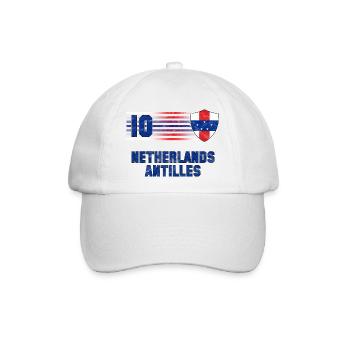 Niederländische Antillen Fußball Mannschaft - Baseballkappe - Weiß/Weiß - Vorne