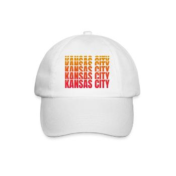 Kansas City Gradient Typo - Baseballkappe - Weiß/Weiß - Vorne