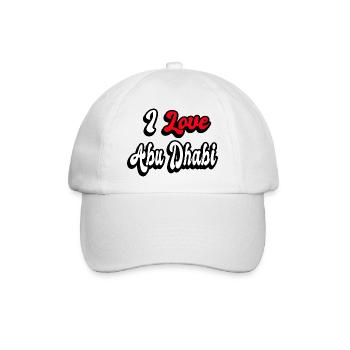 Ich liebe Abu Dhabi - Baseballkappe - Weiß/Weiß - Vorne