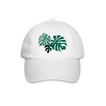 Monstera - Baseballkappe - Weiß/Weiß - Vorne