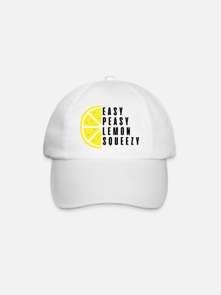 Easy Peasy Zitrone Squeezy - Baseballkappe - Weiß/Weiß