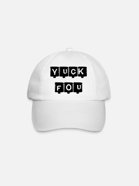 YUCK FOU - schwarz - Baseballkappe - Weiß/Weiß