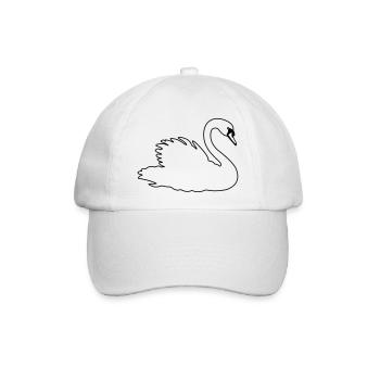 Transparenter Schwan - Baseballkappe - Weiß/Weiß - Vorne