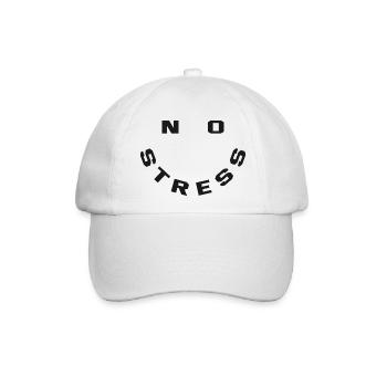 No stress - Baseballkappe - Weiß/Weiß - Vorne