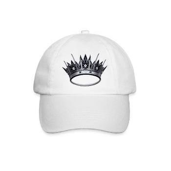 Krone Symbol König und Königin Liebe Art 3 - Baseballkappe - Weiß/Weiß - Vorne