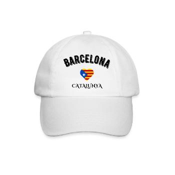 Barcelona Katalonien - Baseballkappe - Weiß/Weiß - Vorne